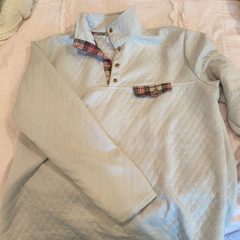 Oversized quarter button up with flannel